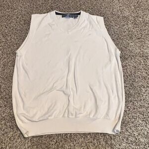 Oscar de la Renta Sweater‎ Vest Sleeveless Cotton Golf Casual Large